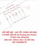 Hót Đất Đẹp – Giá Tốt- Chính Chủ Bán 5 Lô Đất Liền Kề Tại Phường Tam Phước, Tp Biên Hòa, Đồng Nai - Ảnh 1