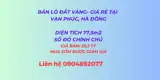 Bán Lô Đất V àng Vạn Phúc Hà Đông – 77,5M², Mặt Tiền 5M, Giảm Giá Cho Khách Chốt Nhanh - Ảnh 1