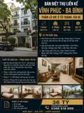 Bán Biệt Thự Liền Kề Vĩnh Phúc - Ba Đình - Phân Lô Vip, Ô Tô Tránh, Vỉa Hè - 110 M2 - Mt 7M - 36 Tỷ