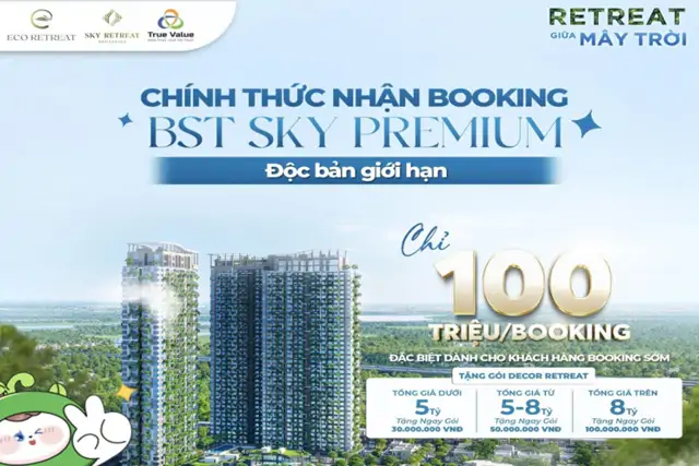 Nhận Booking Ưu Tiên Chọn Sớm Căn Hộ Sky Premium,Garden Villa, Duplex, Sky Villa, Shophouse Khối Đế