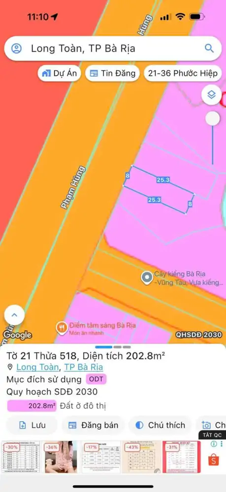 Cần Bán Lô Đất Mặt Tiền Phạm Hùng Gần Bệnh Viện Bà Rịa