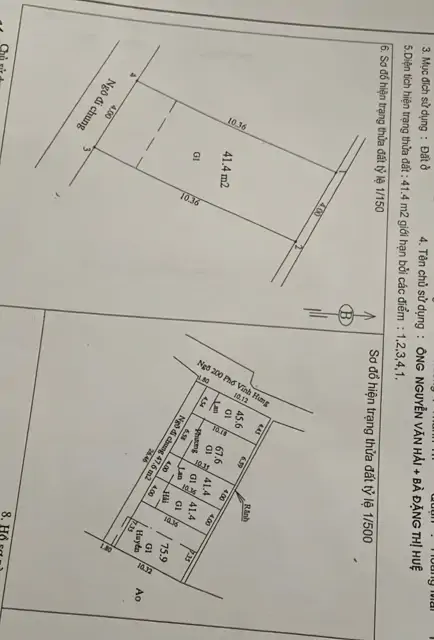 Bán Đất 41.5M² Ngõ 200 Vĩnh Hưng - Có Nhà Cấp 4