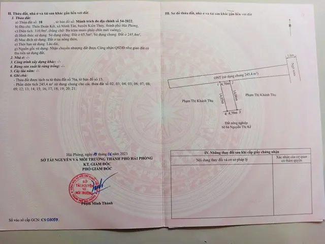 Đất Đẹp Giá Đầu Tư – Minh Tân Kiến Thụy – 9Xx Triệu – Sổ Đỏ Trao Tay – Zalo 0567 222 555