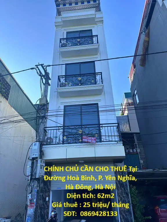 Nh à Đẹp – Giá Tốt  – Chính Chủ Cần Cho Thuê Tại Đường Hoà Bình, P. Yên Nghĩa, Hà Đông, Hà Nội