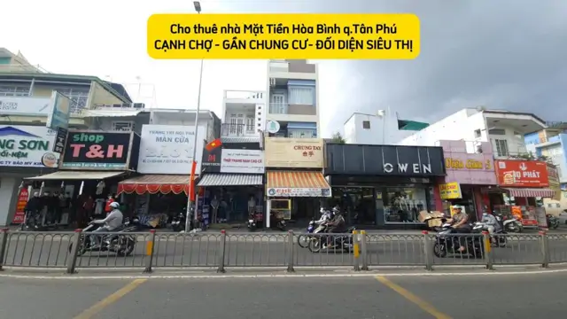 Cho Thuê Nhà Mặt Tiền Hòa Bình 72M², 3 Lầu - Ngay Chợ-Siêu Thị