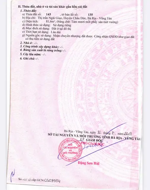 Chủ Cần Bán Lô Đất Tái Định Cư Lê Lai, Ngãi Giao Tphcm. Sát Bên Trung Tâm Thương Mại Ngãi Giao