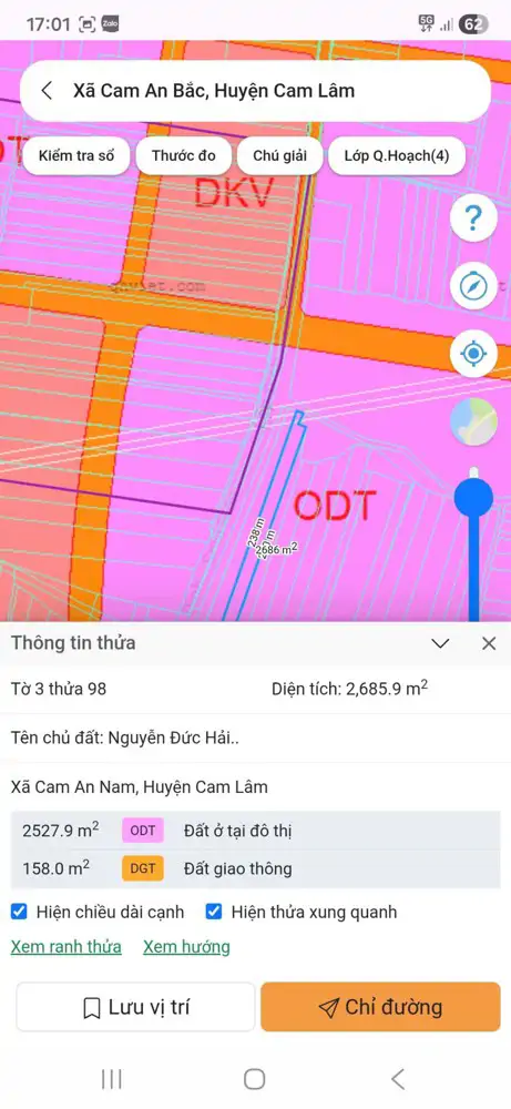 Đất Đẹp - Đầu Tư Sinh Lời - Chính Chủ Cần Bán Lô Đất Xã Cam An Bắc, Cam Lâm, Khánh Hòa