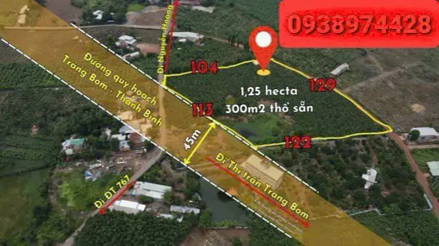 Bán Đất 2 Mặt Tiền Đường Tổ 1 - Tân Lập 2 Xã Cây Gáo, Huyện Trảng Bom, Tỉnh Đồng Nai-0909808615