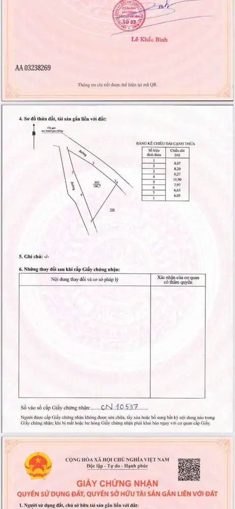 Chủ Bán Lô Đất Xã Phước Hải 107 M Full Thổ Cư . Khu Dân Cư Kín Mít Giá Chốt 570 Triệu