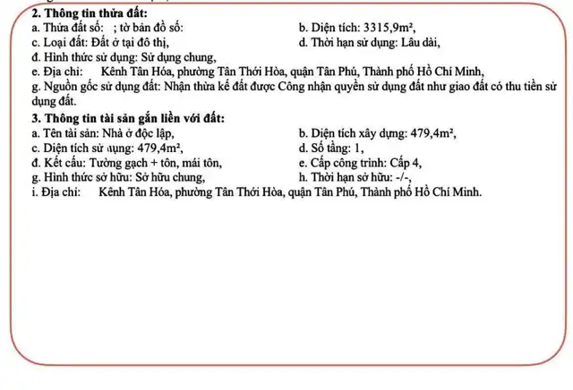 Siêu Bom Tấn Đầu Tư – Đất Mặt Tiền Kênh Tân Hoá, Tân Phú Giảm Sâu Không Tưởng!
