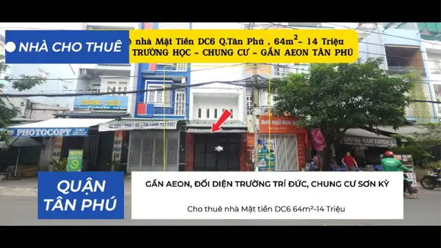 Cho Thuê Nhà Mặt Tiền Dc6 64M²-14 Triệu - Đối Diện Trường Học - Chung Cư