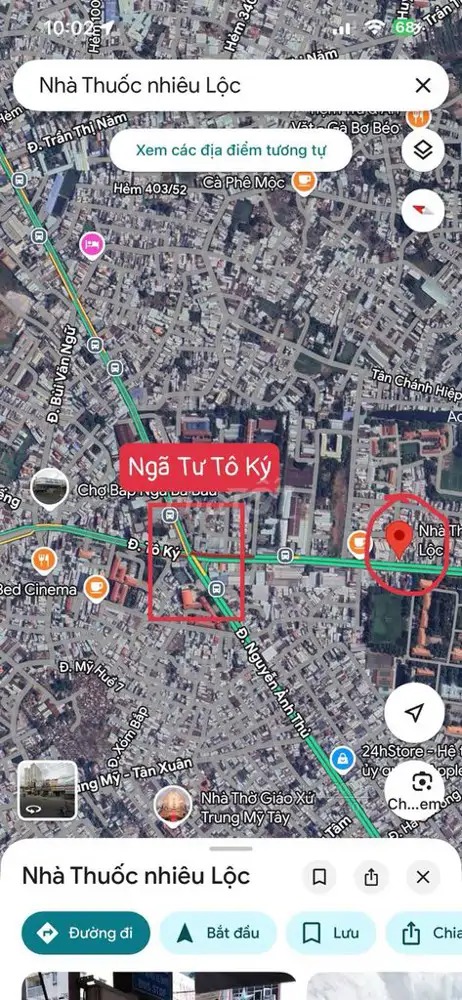 Cho Thuê Mặt Bằng Đẹp – 585 Tô Ký,Trung Mỹ Tây, Quận 12 (Khu Vực Nhà Thuốc Nhiều Lộc)