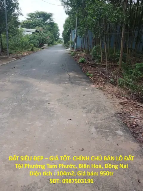 Đất Siêu Đẹp – Giá Tốt- Chính Chủ Bán Lô Đất Tại Phường Tam Phước, Biên Hoà, Đồng Nai