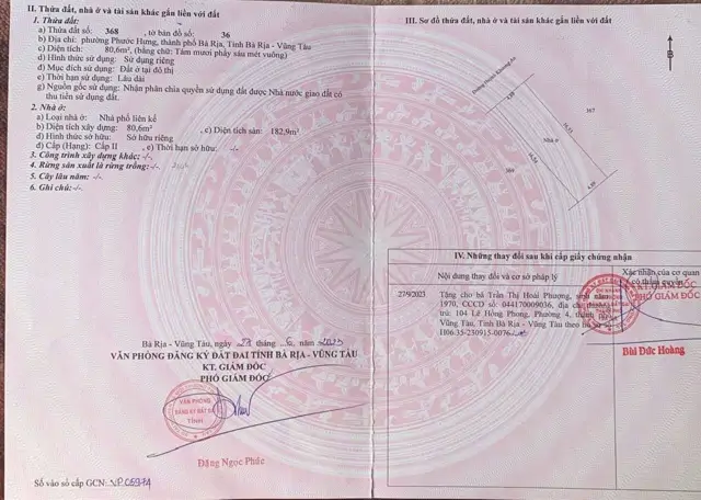 Bán Nhà Địa Chỉ:  Huỳnh Khương An, Phường Phước Hưng, Bà Rịa (Cũ). Đ/c Mới: Phường Bà Rịa – Tp Hcm