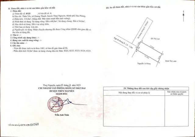 Đất Đẹp– Giá Tốt –Chính Chủ Cần Bán Nhanh Lô Đất Tiềm Năng Tại Huyện Thủy Nguyên, Tp Hải Phòng