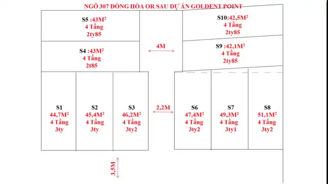 Bán Nhà 4 Tầng Mới Xây Tại Đồng Hòa – Gần Dự Án Golden Point, Oto Đỗ Tận Cửa