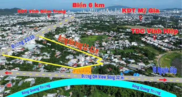 Đất View Sông Vĩnh Hiệp – 90M² Ngang 7M – Ô Tô Tới Nơi – 2.29 Tỷ