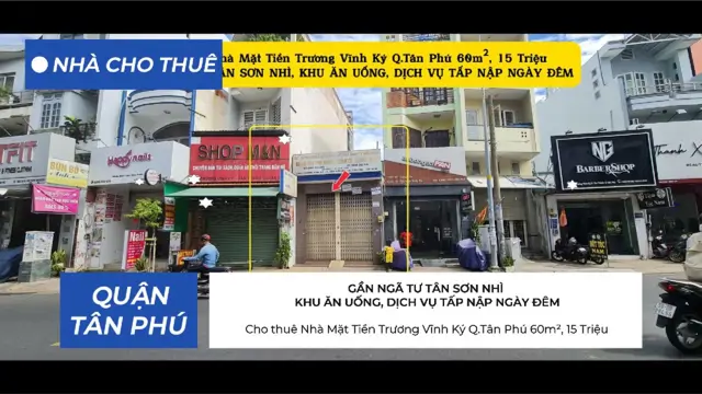 Cho Thuê Nhà Mặt Tiền Trương Vĩnh Ký Q.tân Phú 60M², 15Triệu