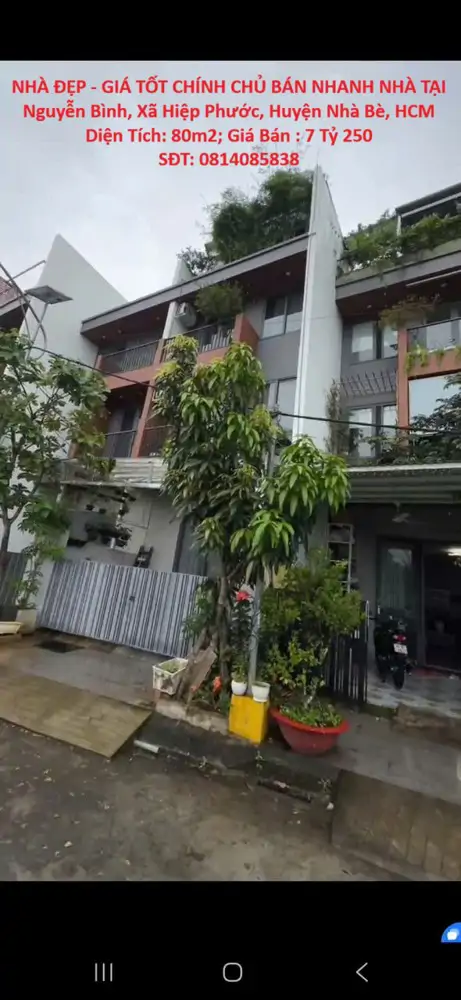 Nhà Đẹp - Giá Tốt Chính Chủ Bán Nhanh Nhà Tại Nguyễn Bình, Xã Hiệp Phước, Huyện Nhà Bè, Hcm