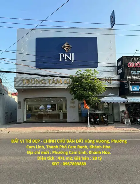 Đất Vị Trí Đẹp - Chính Chủ Bán Đất Hùng Vương, Phường Cam Linh, Thành Phố Cam Ranh, Khánh Hòa