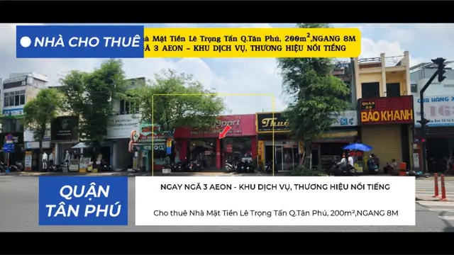 Cho Thuê Nhà Mặt Tiền Lê Trọng Tấn Q.tân Phú, 200M², Ngay Ngã Tư