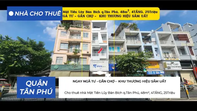 Cho Thuê Nhà Mặt Tiền Lũy Bán Bích Q.tân Phú, 48M², 4Tầng, 25Triệu