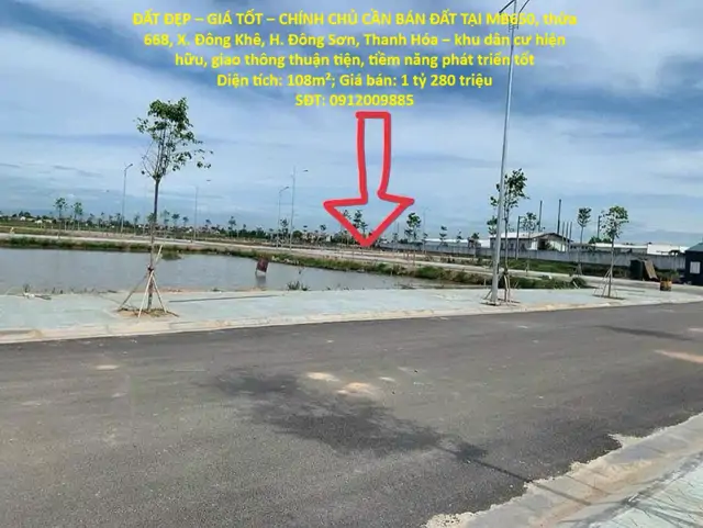 Đất Đẹp – Giá Tốt – Chính Chủ Cần Bán Đất Tại Xã Đông Khê, Huyện Đông Sơn, Thanh Hóa