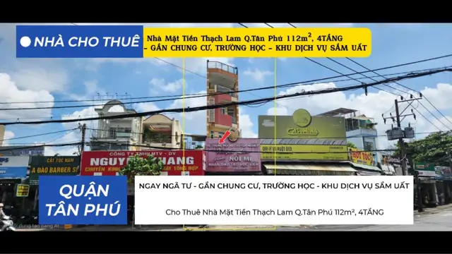 Cho Thuê Nhà Mặt Tiền Thạch Lam Q.tân Phú 112M², 4Tầng - Ngay Ngã Tư