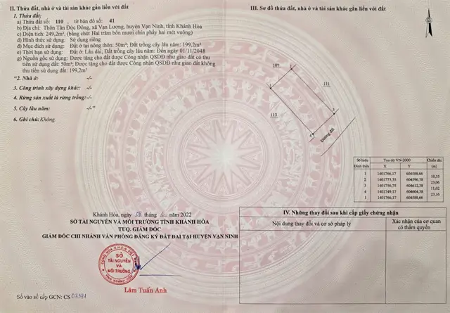 Đất Đẹp - Giá Tốt Chính Chủ Bán Lô Góc Mặt Biển 370M2 Xã Vạn Lương, Vạn Ninh Khánh Hoà