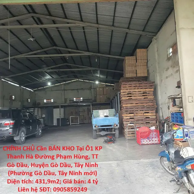 Chính Chủ Cần Bán Kho Tại Ô1 Kp Thanh Hà Đường Phạm Hùng, Tt Gò Dầu, Huyện Gò Dầu, Tây Ninh