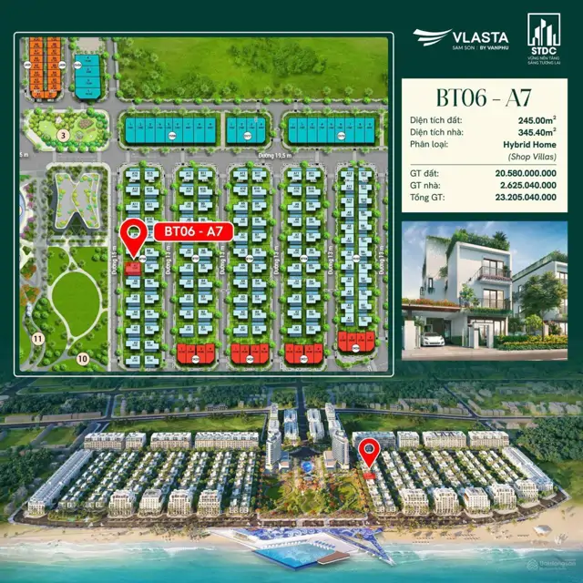 Chỉ Hơn 20 Tỷ Sở Hữu Biệt Thự Biển 245M² Tại Vlasta Sầm Sơn