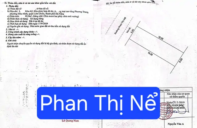Bán Đất Mặt Tiền Phan Thị Nể - Thông Biển - Giá Đầu Tư