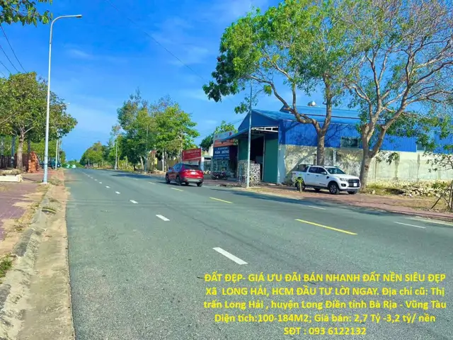 Đất Đẹp- Giá Ưu Đãi Bán Nhanh Đất Nền Siêu Đẹp Xã Long Hải, Hcm Đầu Tư Lời Ngay
