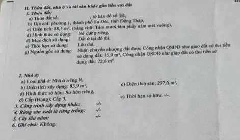 Bán Nhà Mặt Tiền Khu Tttm Vincom Sa Đéc 3 Tầng, 88M2 Sổ Hồng. Vị Trí Đẹp, Giá 8.8 Tỷ