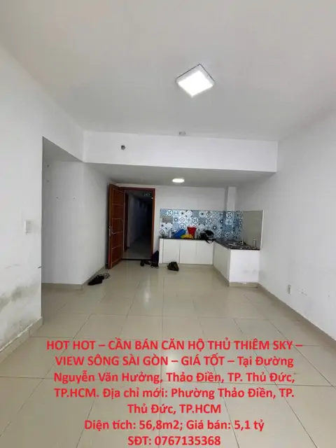 Hot Hot – Cần Bán Căn Hộ Thủ Thiêm Sky – View Sông Sài Gòn – Giá Tốt – Tại Đường Nguyễn Văn Hưởng,