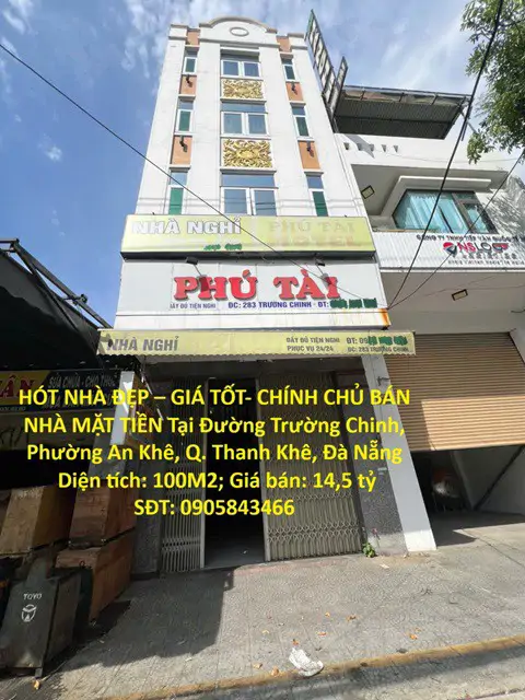 Hót Nhà Đẹp – Giá Tốt- Chính Chủ Bán Nhà Mặt Tiền Tại Đường Trường Chinh, Phường An Khê, Q. Thanh