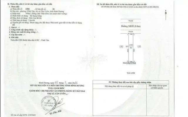 Đất Đẹp – Giá Tốt- Chính Chủ Cần Bán Đất Tại Xã Vĩnh Tân, Thị Xã Tân Uyên, Bình Dương