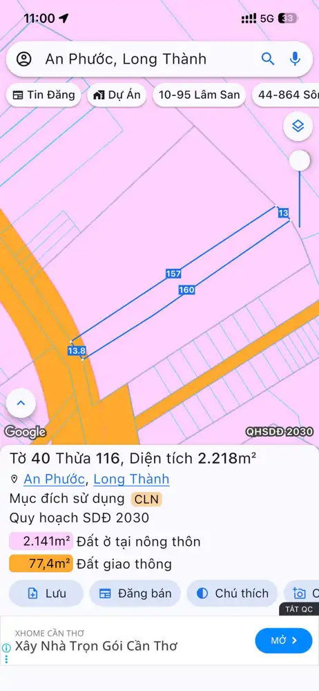Đất Mặt Tiền An Phước – Long Thành