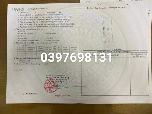 Hot Hot – Chính Chủ Cần Bán Đất View Biển Hồ Tại Thôn Nghĩa Hưng, Nghĩa Hưng, Chư Păh, Gia Lai