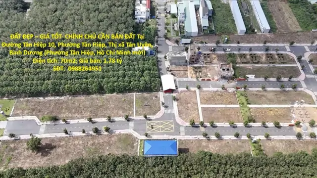 Đất Đẹp – Giá Tốt- Chính Chủ Cần Bán Đất Tại Phường Tân Hiệp, Thị Xã Tân Uyên, Bình Dương