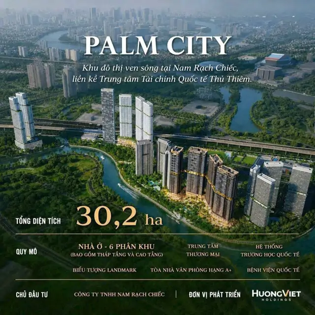Palm River - Palm City - Khu Đô Thị Ven Sông Tại Nam Rạch Chiếc, Liền Kề Trung Tâm Tài Chính Quốc