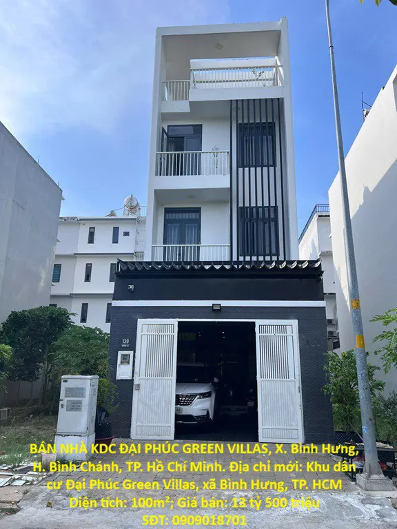 Hot Hot – Chính Chủ Cần Bán Nhà Kdc Đại Phúc Green Villas, X. Bình Hưng, H. Bình Chánh, Tp. Hồ Chí