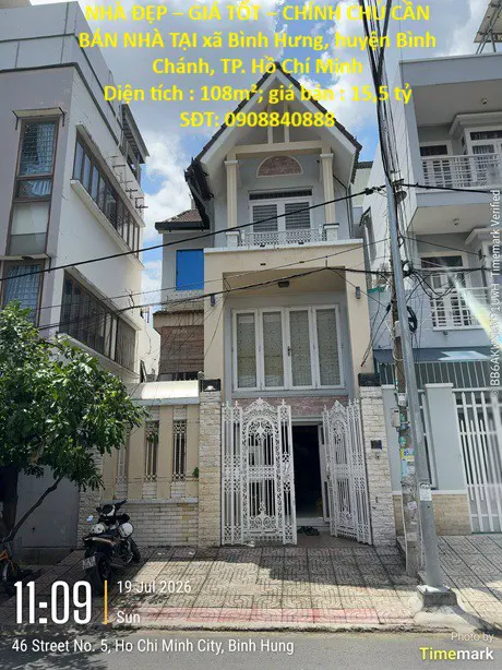 Nhà Đẹp – Giá Tốt – Chính Chủ Cần Bán Nhà Tại Xã Bình Hưng, Huyện Bình Chánh, Tp. Hồ Chí Minh
