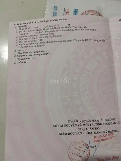 Hot Hot – Chính Chủ Cần Bán Lô Đất Tại X. Hòa Xuân, Tp. Buôn Ma Thuột, T. Đắk Lắk