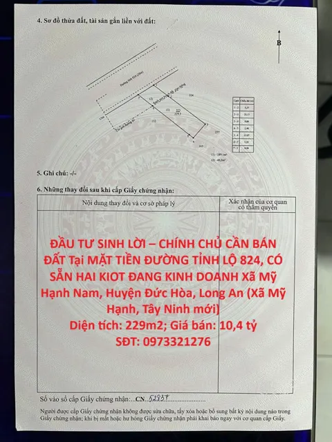 Đầu Tư Sinh Lời – Chính Chủ Cần Bán Đất Tại Xã Mỹ Hạnh Nam, Huyện Đức Hòa, Long An