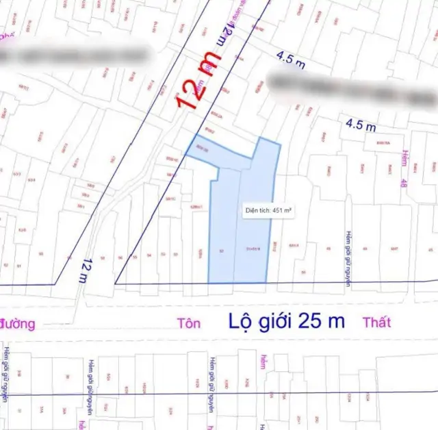 Bán Đất Siêu Khưng 459M2 Ngang 13M*26m - Mặt Tiền Kd Đ.tôn Thất Thuyết, Quận 4 - Cấp Phép Xd