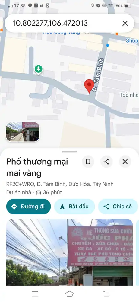 Chính Chủ Cho Thuê 8 Triệu/tháng : Nhà 2 Mặt Tiền Khu Thương Mại Mai Vàng - Đức Hòa Hạ - Long An