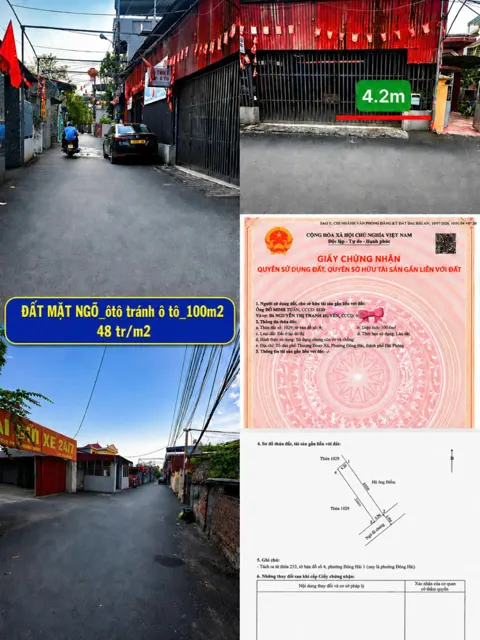 Ngõ Ôtô Tránh Ôtô_cạnh Đường Bùi Thị Từ Nhiên_100m2
