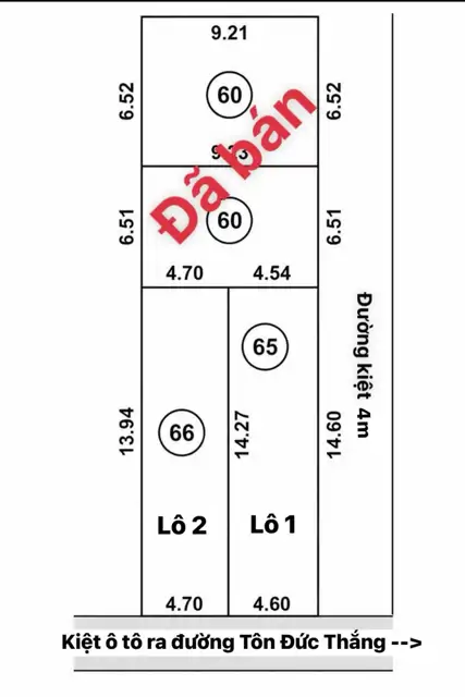 Bán Đất 2 Mặt Kiệt Ô Tô K230 Tôn Đức Thắng - Thông Nguyễn Đỗ Cung