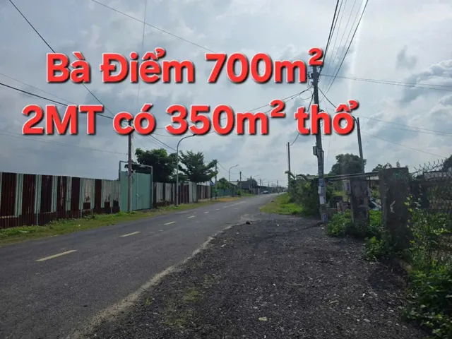 2 Mặt Tiền Bà Điểm – 700M² - Có 350M² Thổ Cư - Kinh Doanh Đa Dụng
